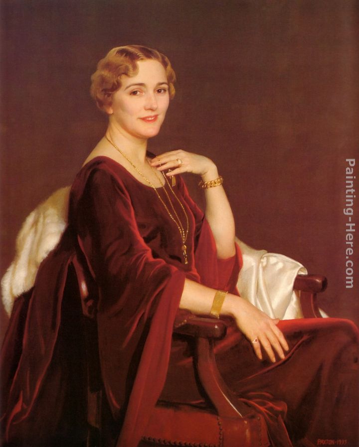 Portrait of Mrs. Charles Frederic Toppan painting - William McGregor Paxton Portrait of Mrs. Charles Frederic Toppan art painting